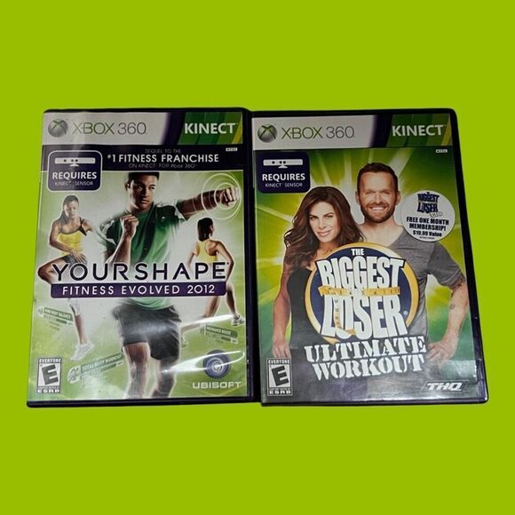 2 Xbox 360 Kinect Fitness Games Biggest Loser & Your Shape - Picture 1 of 6